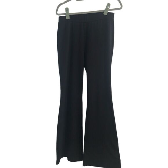 Bisou Bisou‎ by Michele Bohbot Women's Pull On Flare Pants Black- Size Large - Picture 1 of 6